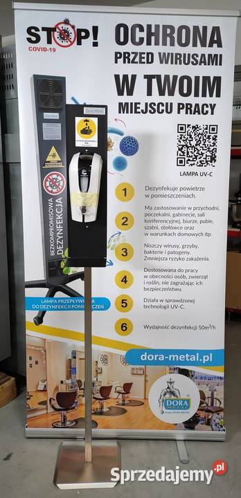 STOJAK Z BEZDOTYKOWYM DOZOWNIKIEM PŁYNU Wrocław wyposażenie