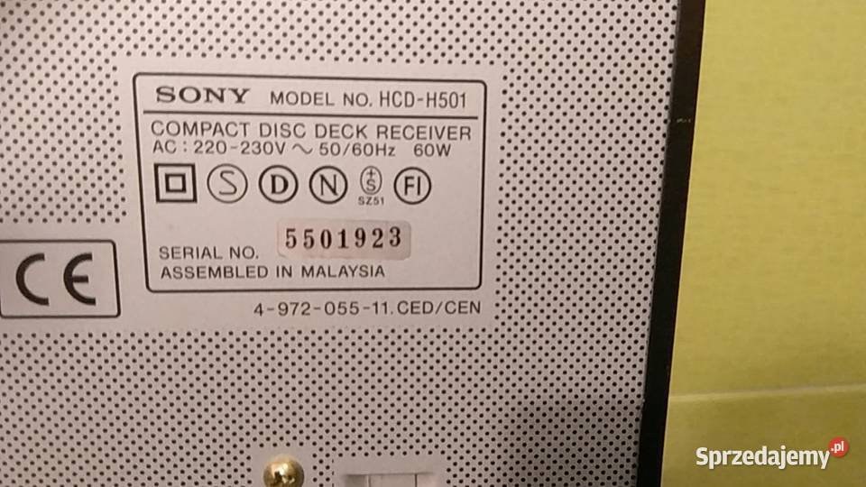 Sony HCD H501 średnia wieża mazowieckie Radom