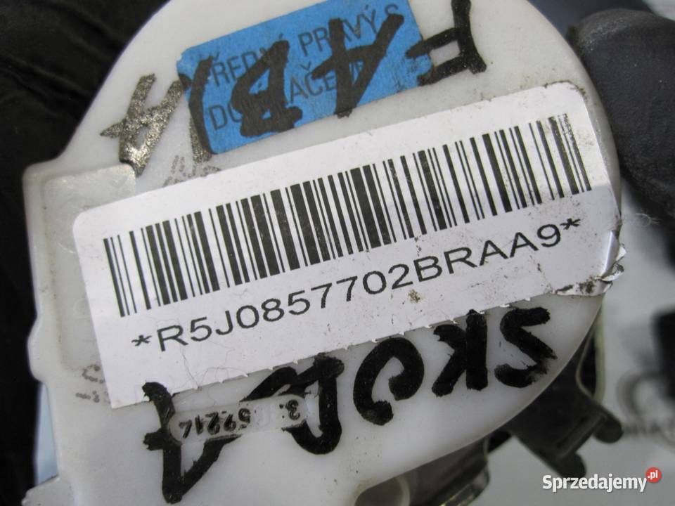 SKODA FABIA II LIFT 11r pas bezpieczeństwa prawy