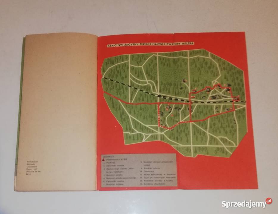 Mapkaprzewodnik z 1963 r Wilczy Szaniec Warszawa sprzedam
