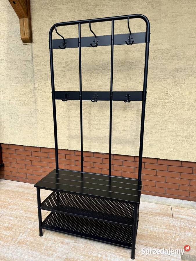 Szafka na buty z wieszakiem półka regał metalowy Dom i Ogród