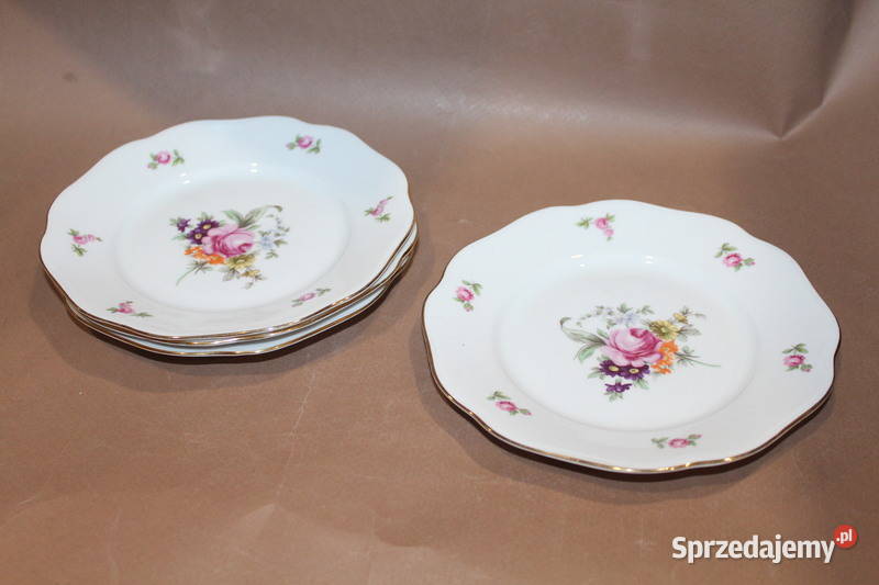 Komplet porcelanowych talerzyków 4 Bohemia 1010 Porcelana i szkło Szczecin