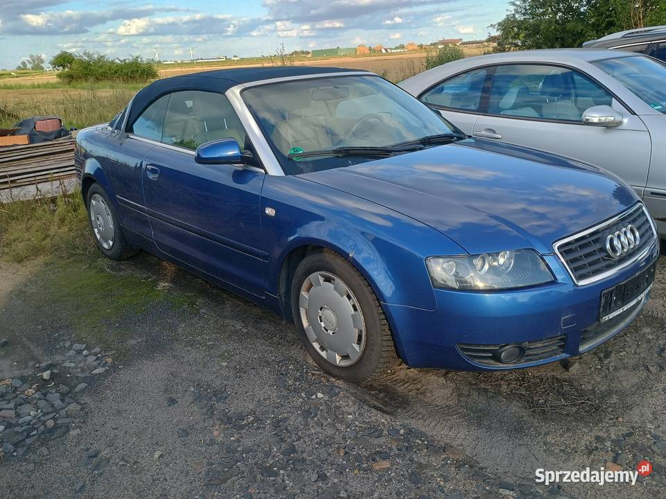 Audi A4 Kabrio 2002r 30i 220 Nawigacja elektrycznie ustawiane fotele Cabriolet Witkowo