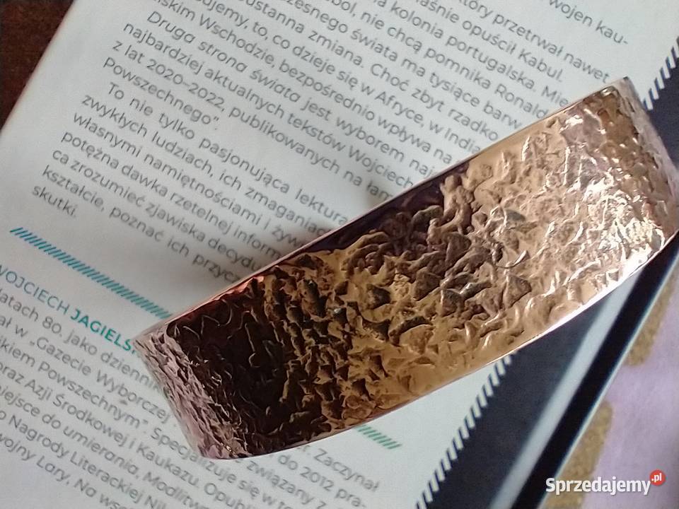 Szeroka kuta bransoleta czysta polska miedź Rękodzieło sprzedam