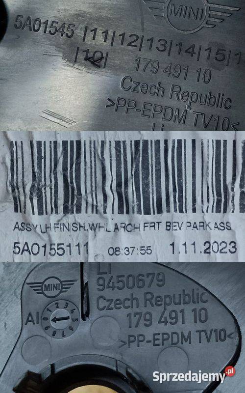 MINI COOPER F56 BEV LCI LISTWA BŁOTNIKA LEWY Pleszew