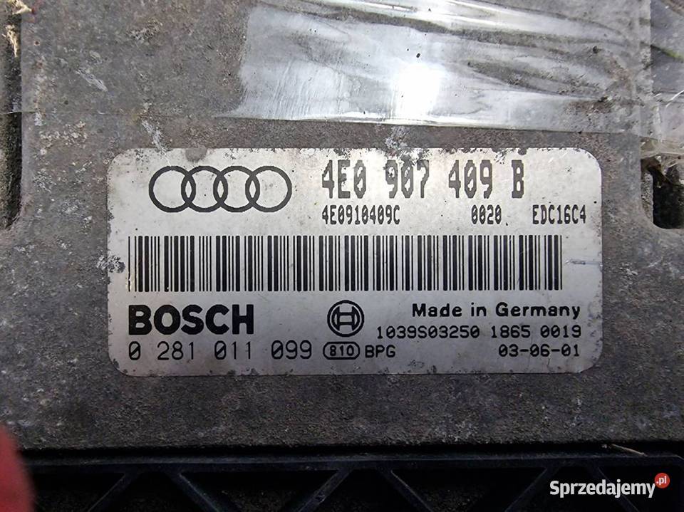 KOMPUTER SILNIKA ECU AUDI A8 D3 4E0907409B kujawsko-pomorskie Lipno