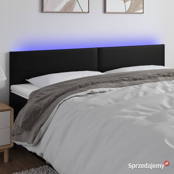 Zagłówek do łóżka z LED czarny 200x5x7888 Warszawa