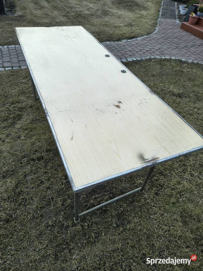 Duży składany stół na metalowej postawie Stoły warsztatowe Toruń