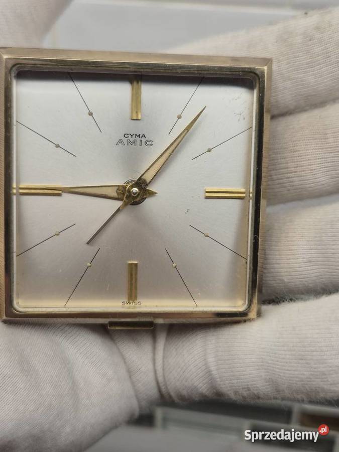 Stary podróżny budzik Cyma AMIC Chorzów