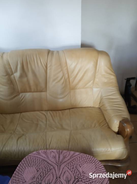 Meble skórzane dębowe Złocieniec