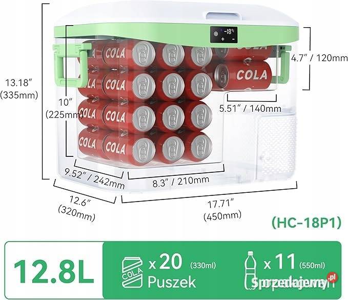 BINGI 18L Lodówka Samochodowa Przenośna Pozostałe Myszyniec