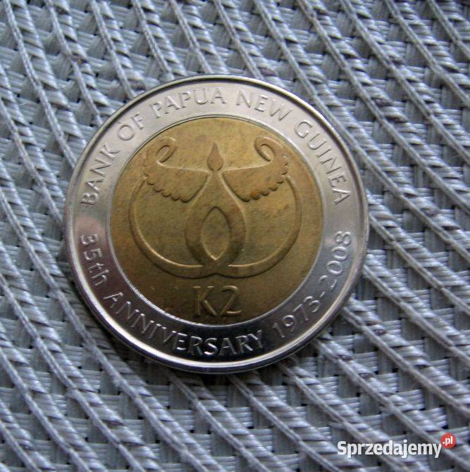 Papua Nowa Gwinea 2 Kina 2008r 35 Lecie Banku Kalisz sprzedam
