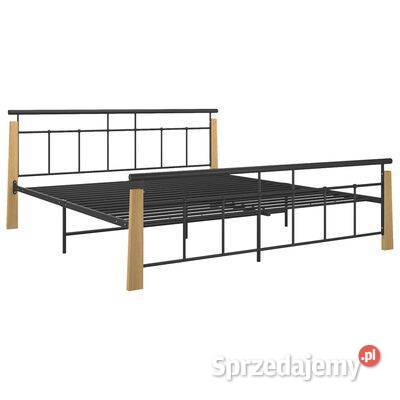 vidaXL Rama łóżka metal i drewno dęboweSKU324902 Warszawa