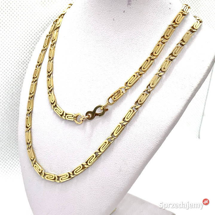 Złoty ŁAŃCUSZEK damski 14K splot GRECKI 56 mazowieckie Warszawa sprzedam