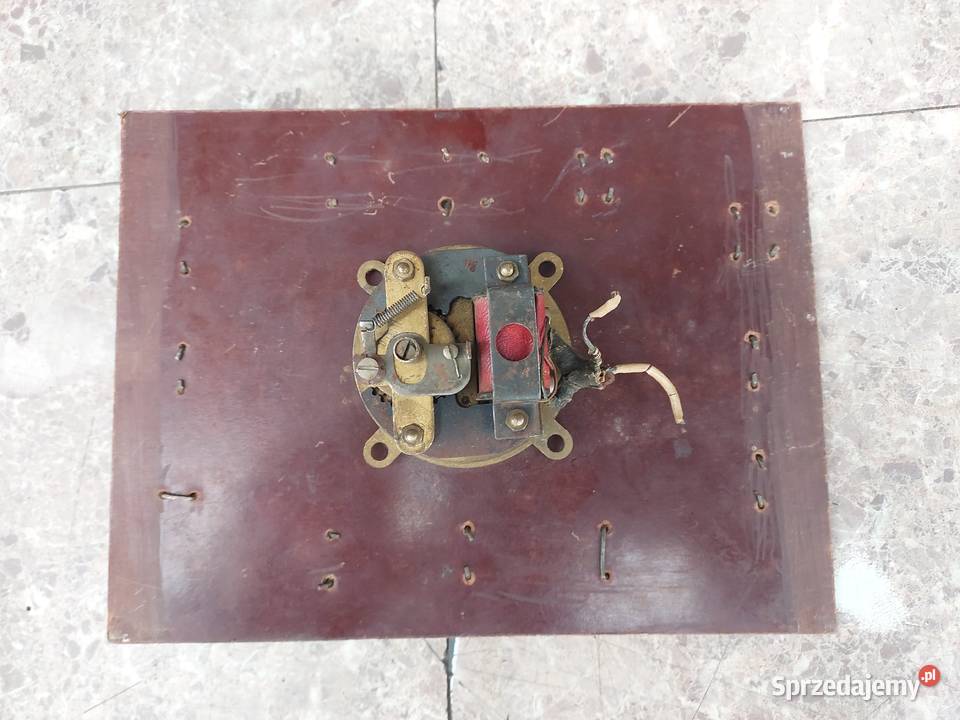 Mechanizm elektryczny starego zegara art deco pomorskie Tczew