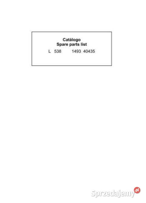 Liebherr L538 katalog części Kielce