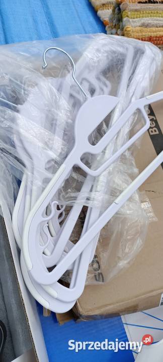 Wieszaki drewno plastik 3 kolory białe Gorzów Wielkopolski