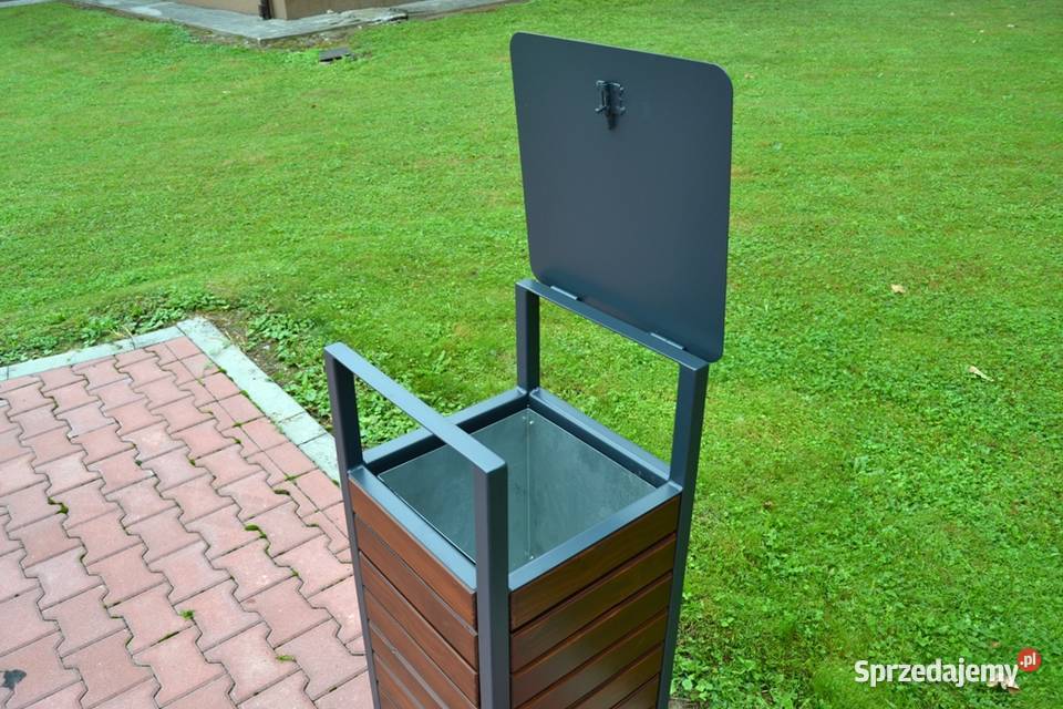 Kosz uliczny miejski z daszkiem HORIZ W173 60l podkarpackie Targowiska sprzedam