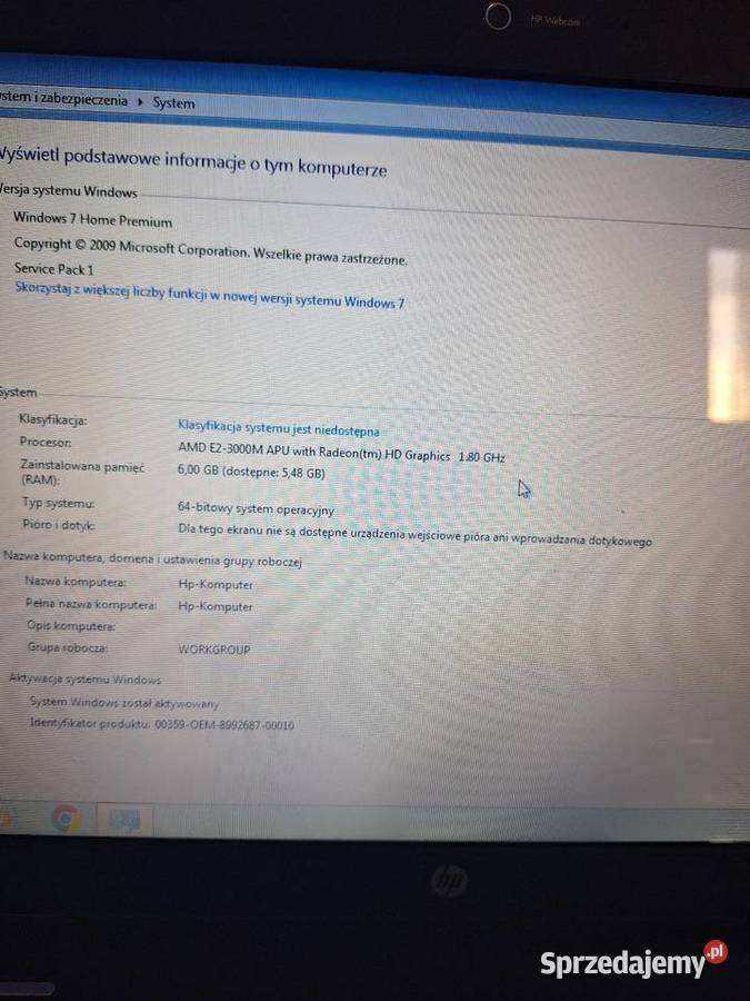 Laptop hp pavilion g6 6GB Laptopy i netbooki Ropa