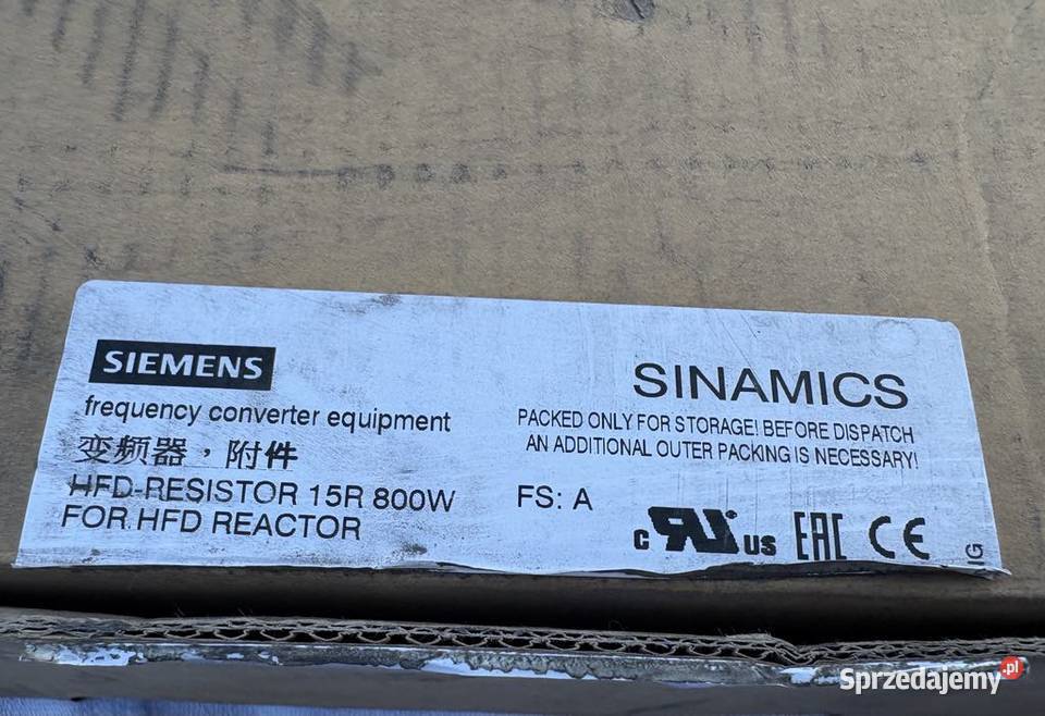 Siemens 6SL31001BE213AA0 HDF Ressistor mazowieckie Warszawa sprzedam