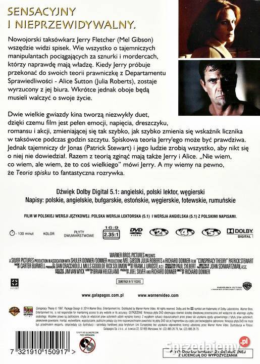TEORIA SPISKU MEL GIBSON PREMIUM COLLECTION pełne Filmy