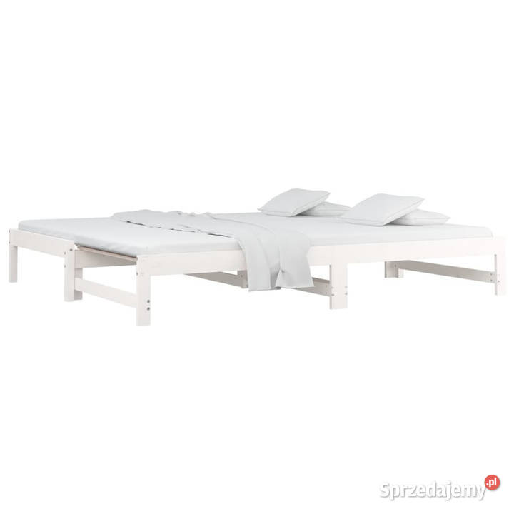 Łóżko rozsuwane białe 2x90x200 lite drewno 30cm Warszawa
