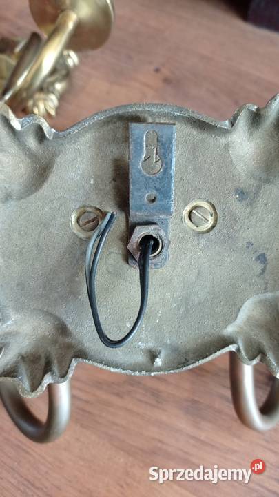 Stare mosiężne kinkiety