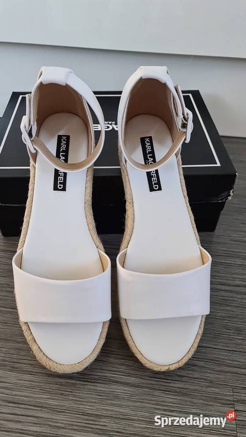 Nowe skórzane espadryle sandały Karl Lagerfeld Nowogard