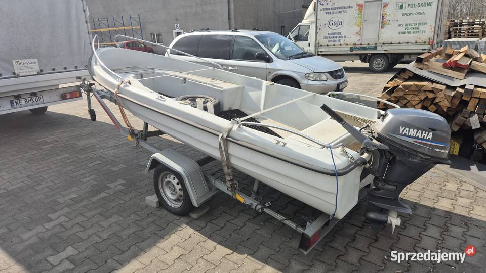 Łódz wędkarska,rekreacyja ABC410 +yamaha 15+przyczepa. Cały zestaw.