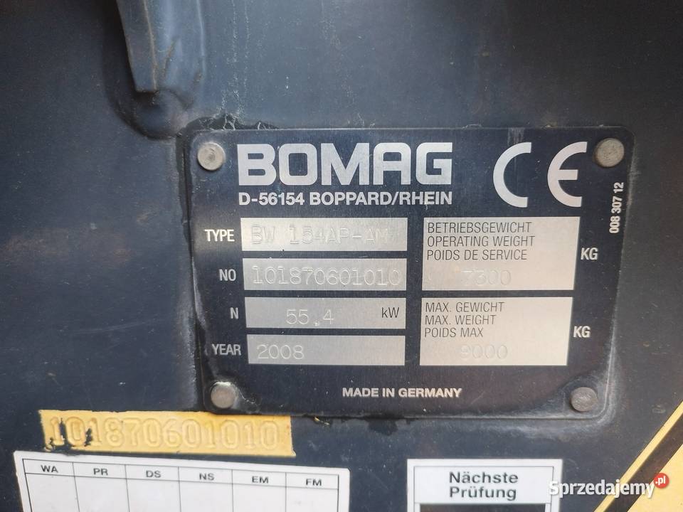Walec Bomag Bw 154apAm 6000h Siedlce