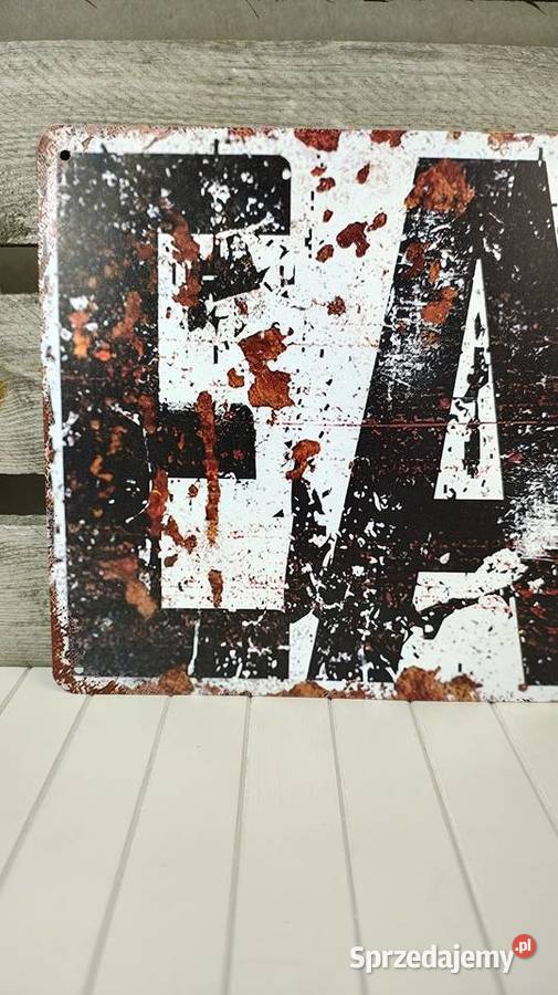 Tabliczka metalowa Łódź sprzedam