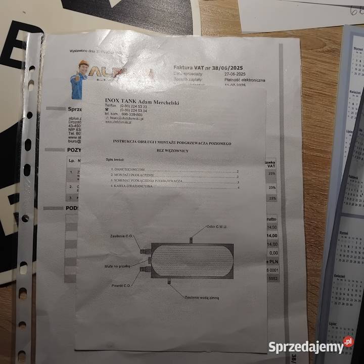 bojler do ciepłej wody nierdzewny zasobnik CWU sprzedam