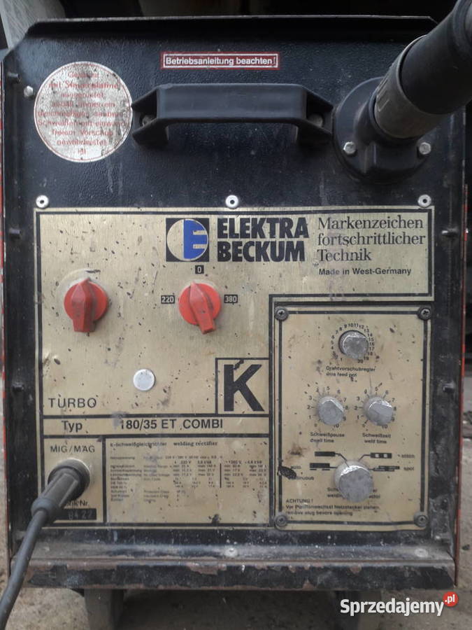 Elektra Beckum 180 35 Et Combi Bedienungsanleitung Spawarka mig-mag Elektra Beckum 180/35 ET combi Tuplice - Sprzedajemy.pl