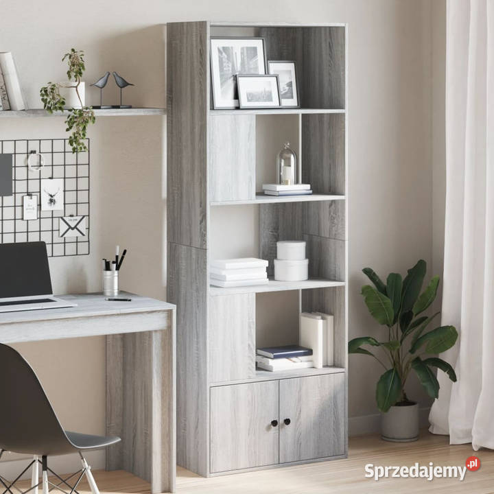 Regał szary dąb sonoma 70x36x189 materiał Warszawa