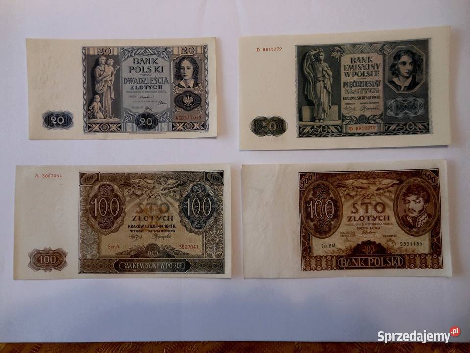 Cztery ciekawe polskie banknoty Bartoszyce