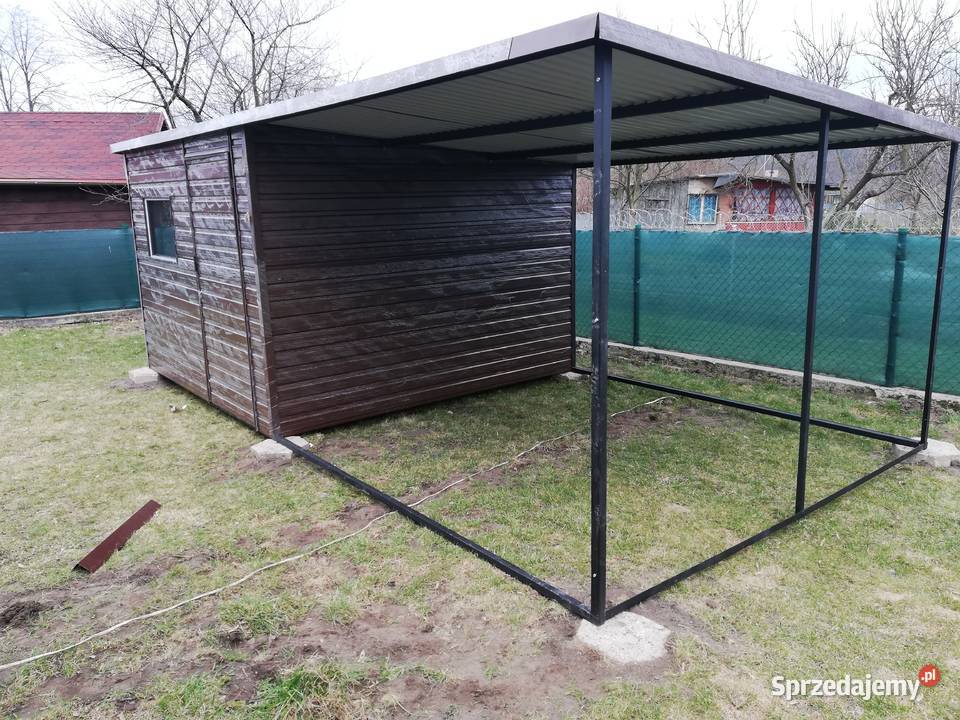 Garaż Blaszany GRAFITOWY zadaszenie TANIE Garaże zachodniopomorskie Koszalin