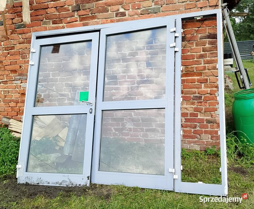 Duże drzwi aluminiowe przeciwpożarowe przegroda 208cm Rzeszów