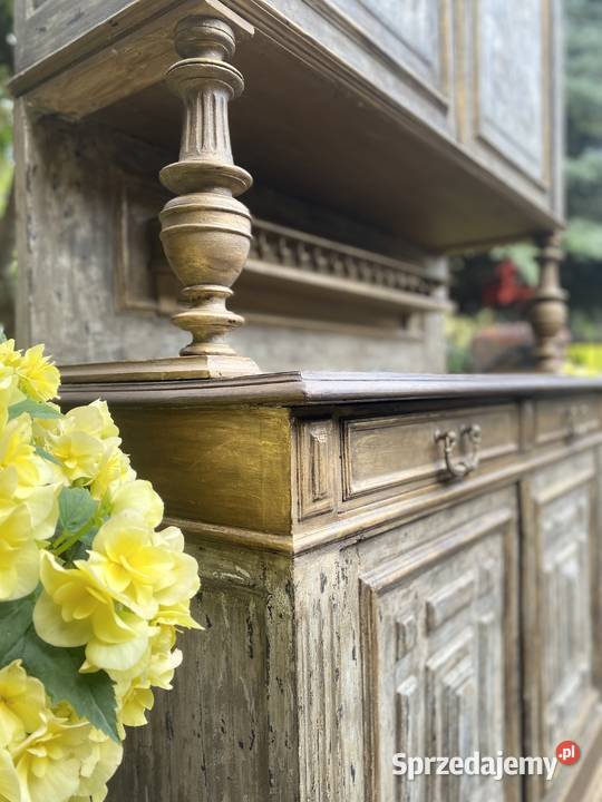 Francuski kredens antyczny ręcznie malowany Śrem