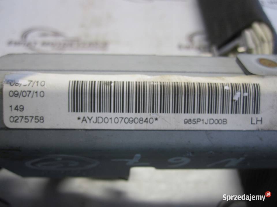 QASHQAI I J10 10r AIRBAG kurtyna prawa Kielce