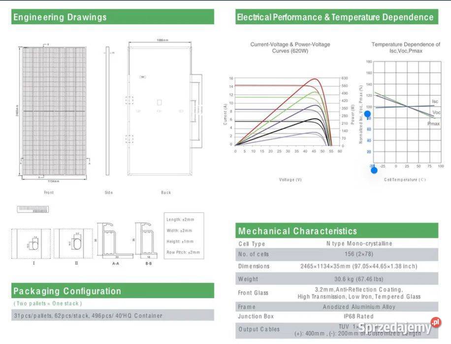 Panel fotowoltaiczny JINKO 620W BIFACIAL SILVER małopolskie