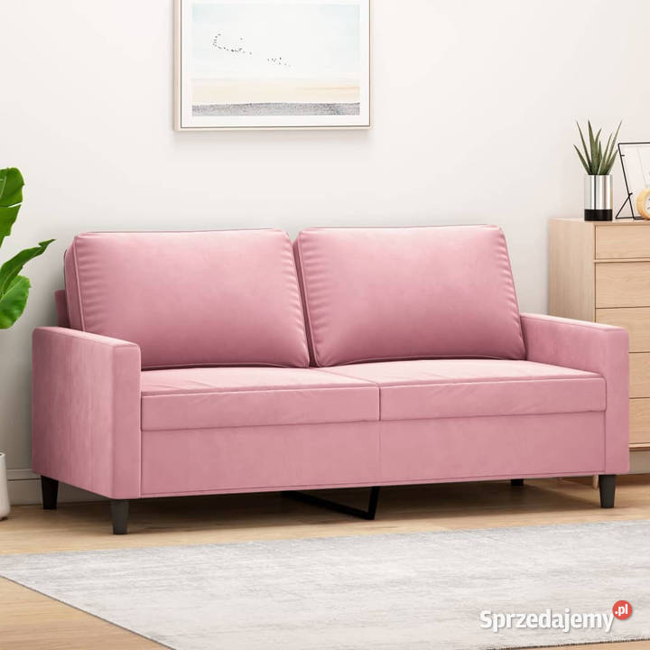 Sofa 2osobowa różowy 140 tapicerowana aksamitem mazowieckie Warszawa