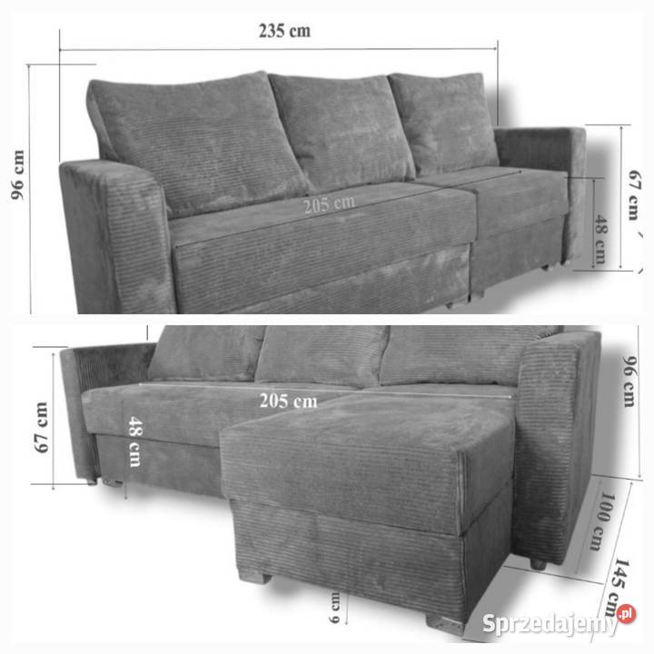 Sofa i Narożnik w jednym 2w1 pojemniki spanie Sofy i kanapy śląskie Ruda Śląska sprzedam
