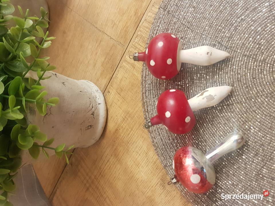 Bombki PRL grzybki Bieruń