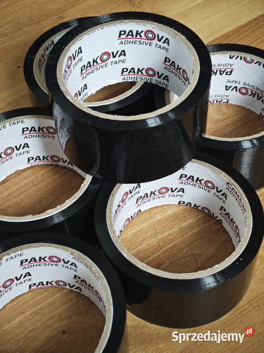 Zestaw 6 Taśma Pakowa Czarna PAKOVA 48mm 50y