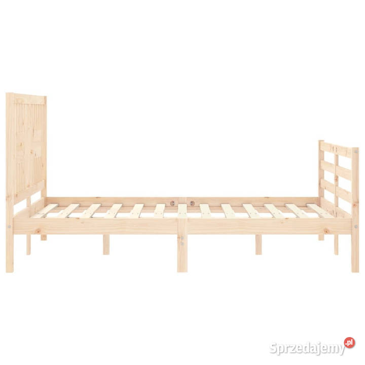 Rama łóżka z wezgłowiem lite drewno 90x200 Warszawa