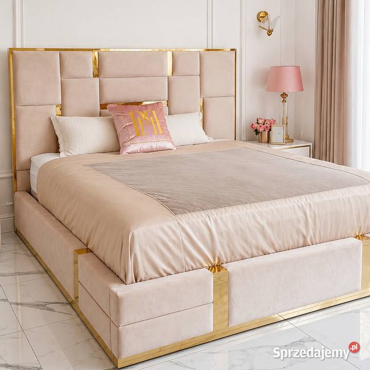 Łóżko Designerskie 180x200 Beżowe Emporio Styl Warszawa sprzedam
