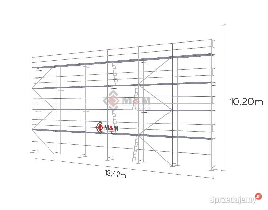 Rusztowanie 187 m2 używane 1842x102m podest alum Budowa Stare Siołkowice sprzedam