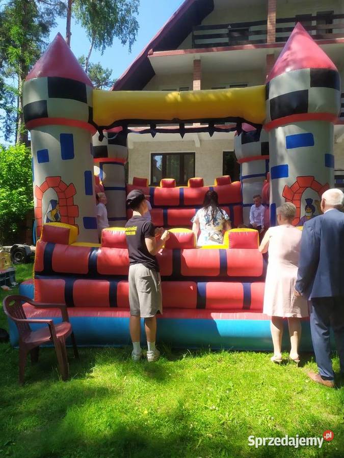 Zjeżdżalnie dmuchane biały miś wata cukrowa śląskie Siewierz