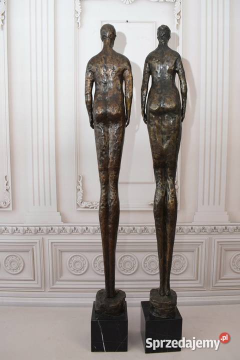 Modernistyczna Figura Rzeźba z Brązu Kobieta i