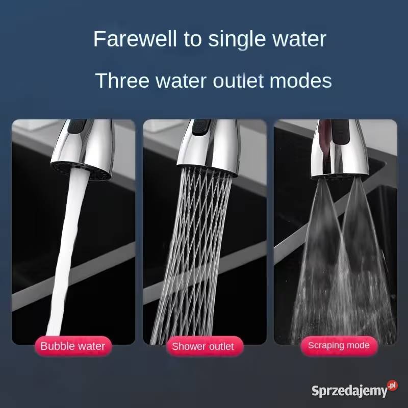 Przedłużka Kranu 3 Tryby Obrotowa Adapter Płock